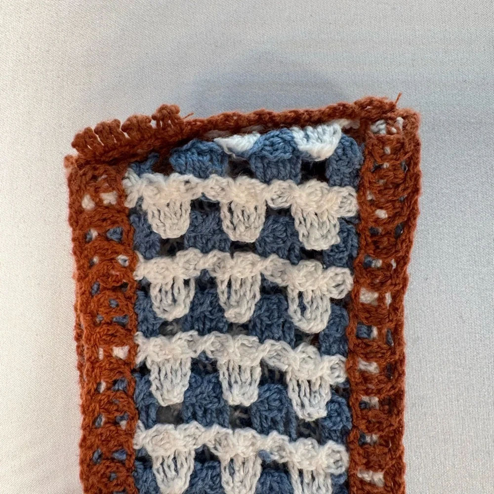 Ultra Pink Orange & Brown Crocheted Tank Top - Picture 4 of 4